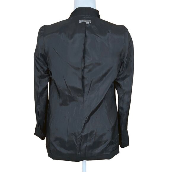 RESERVED Vince Women's Single-Breasted 1-Button Blazer Size 6 Black Wool - Picture 6 of 12